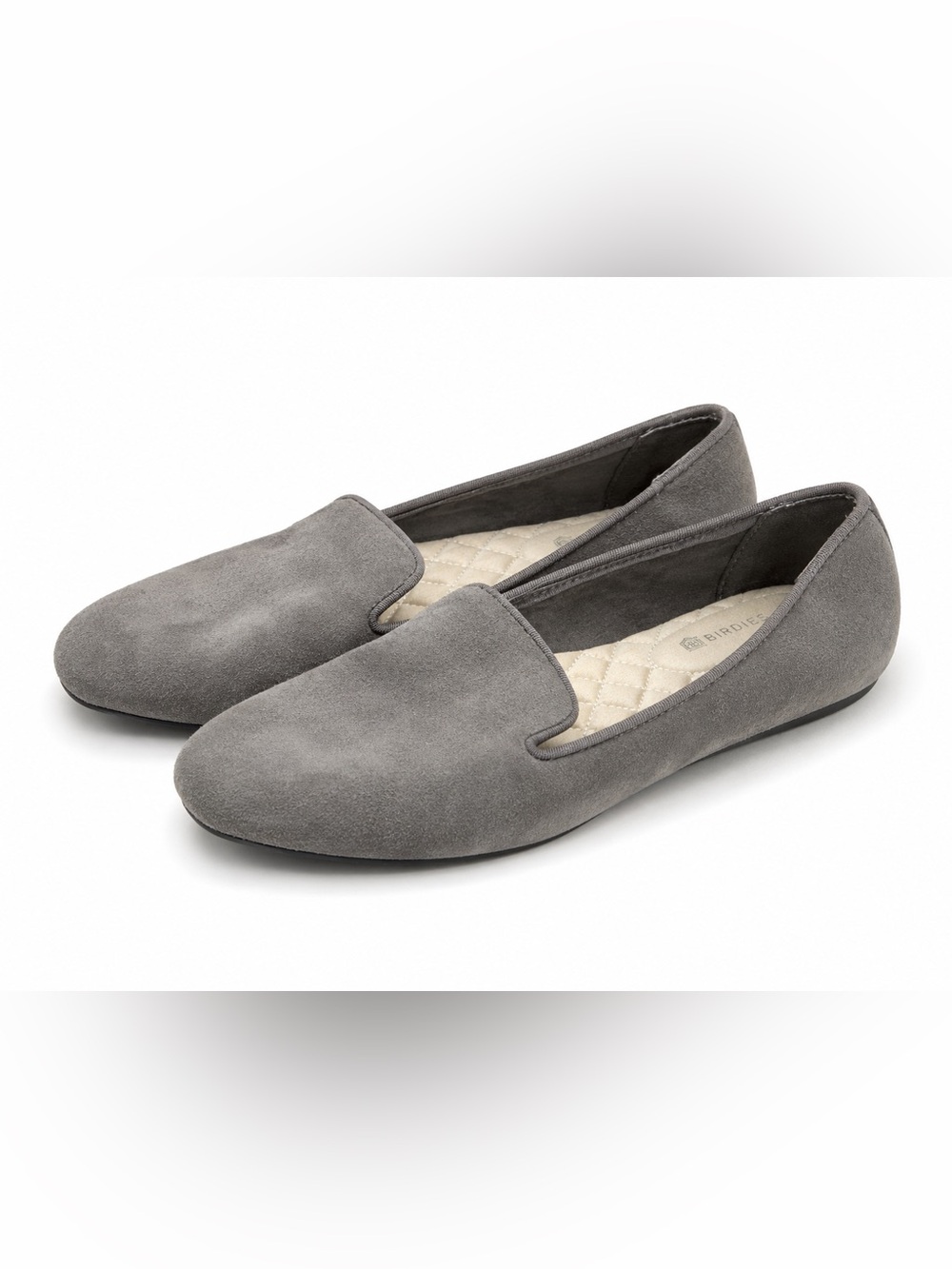 Birdies Gray Suede Slip-On Flats Women's Size 8 Comfort Loafers